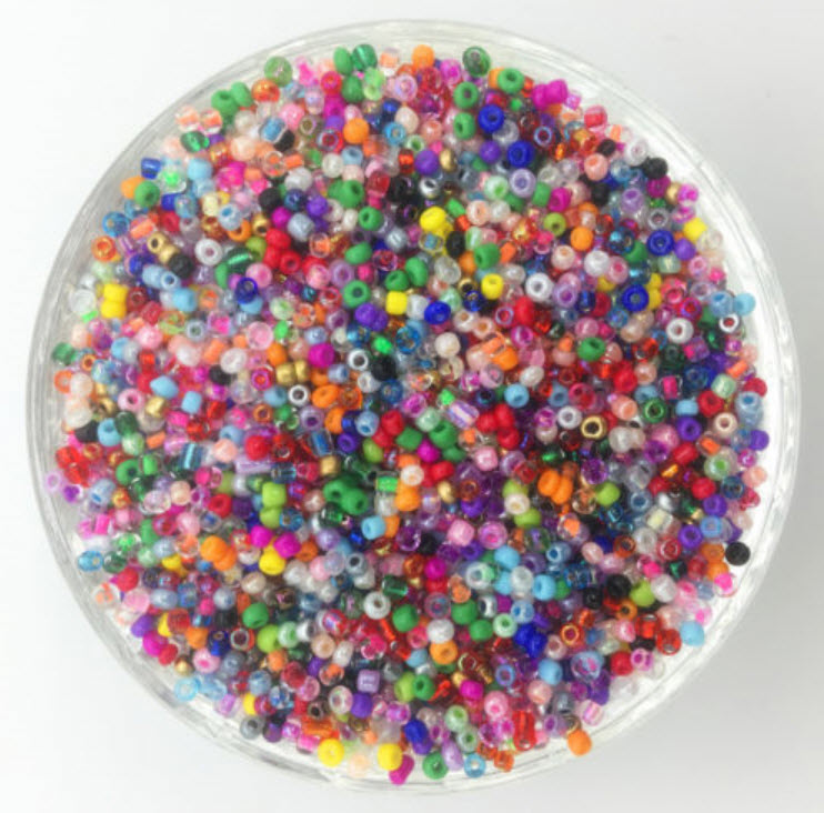 ลูกปัด (bead) 2 ม.ม. คละสี / 1,000 เม็ด