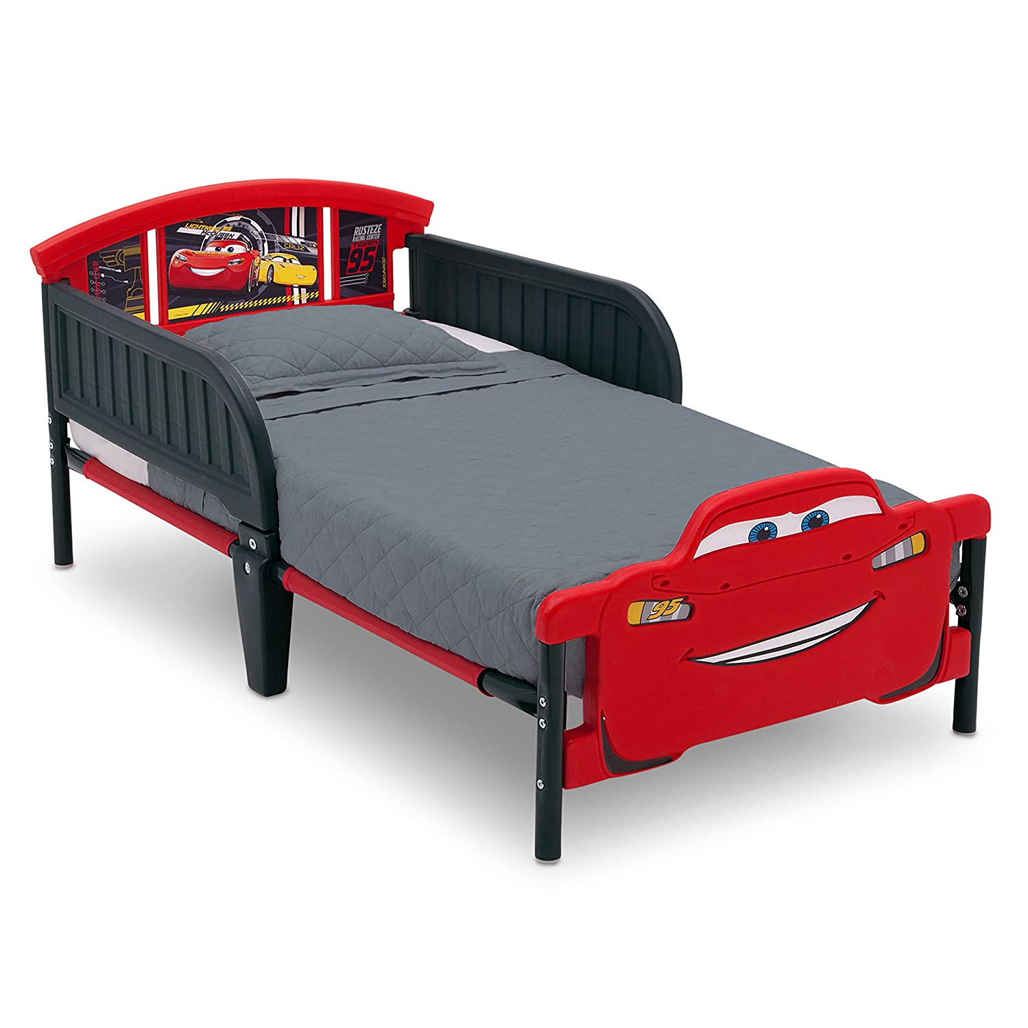 Delta Children Plastic Toddler Bed, 3D Disney Pixar Cars