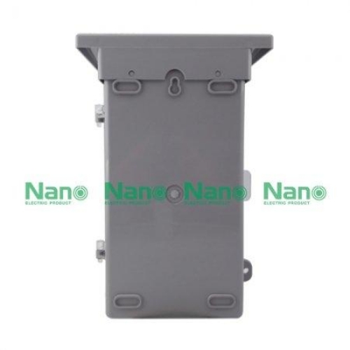 NANO Electric® NANO-101CG ตู้กันน้ำพลาสติก มีหลังคา ฝาใส ขนาด 8x12.5x6 นิ้ว (209.5x318x151 mm) สีเทา