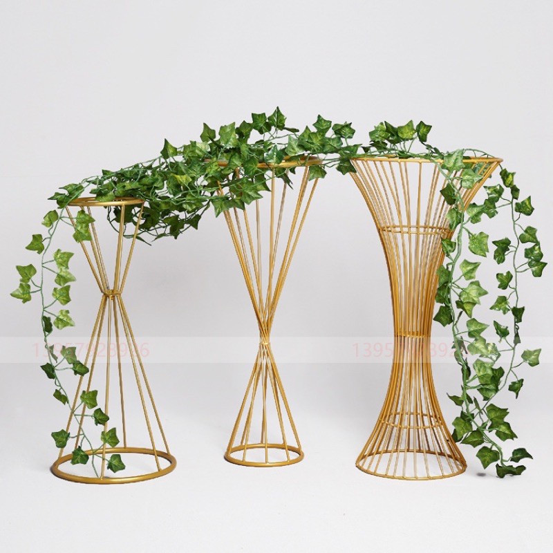 TS061J007 TROPACL กระถางทรงกลมเหล็กดัด กระถางเหล็กดัด กระถางสวยๆ กระถางสีทอง GOLD POT กระถางต้นไม้ กระถางเหล็กวินเทจ