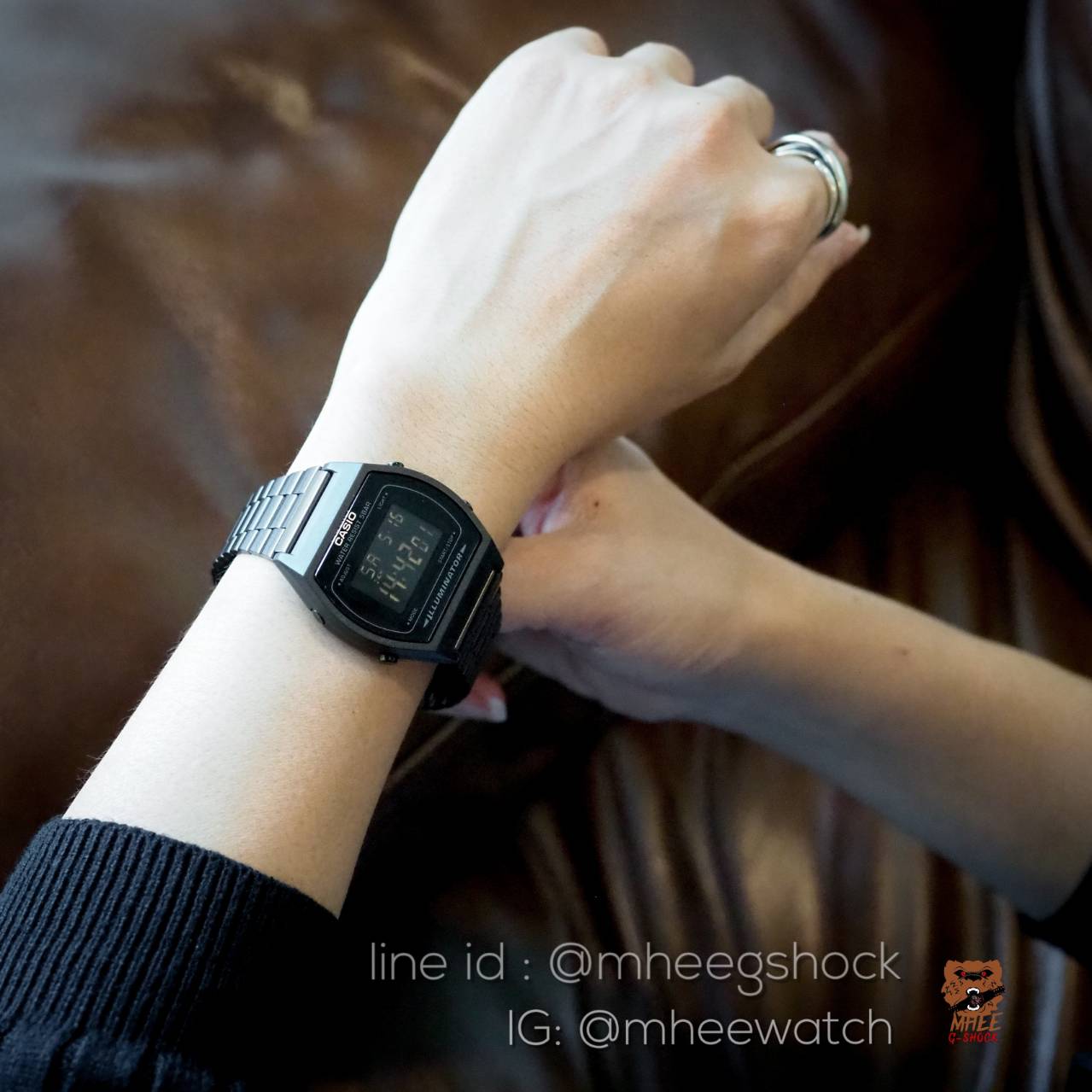 นาฬิกา คาสิโอ้ Casio Black Vintage ของแท้ รับประกันศูนย์ CMG