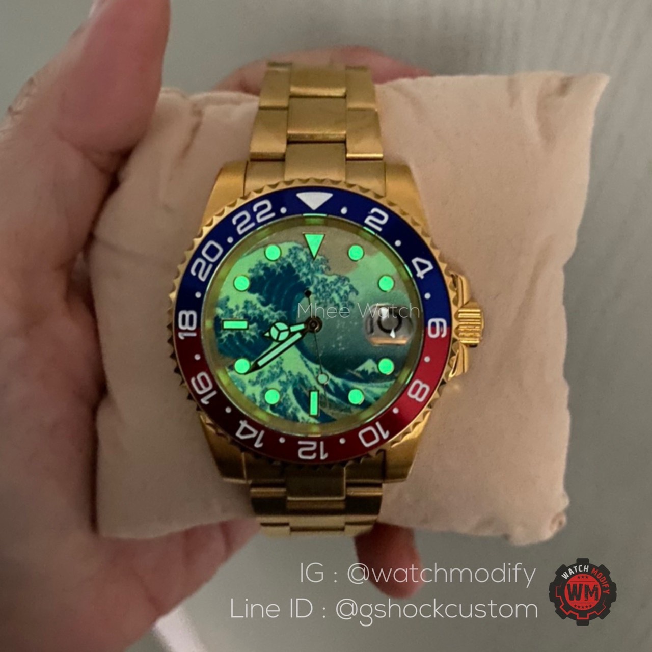 Seiko Modify Pepsi Gold หน้า Japan Wave