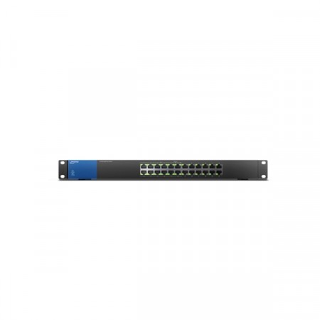 Linksys LGS124P Switch PoE 24-Port Gigabit Ethernet Unmanaged, Total Budget 120W, 48 Gbps Bandwidth, Metal Enclosure