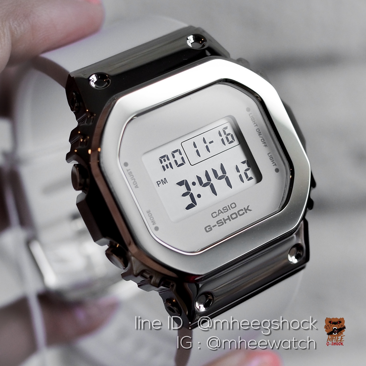 G-Shock Mini White Silver
