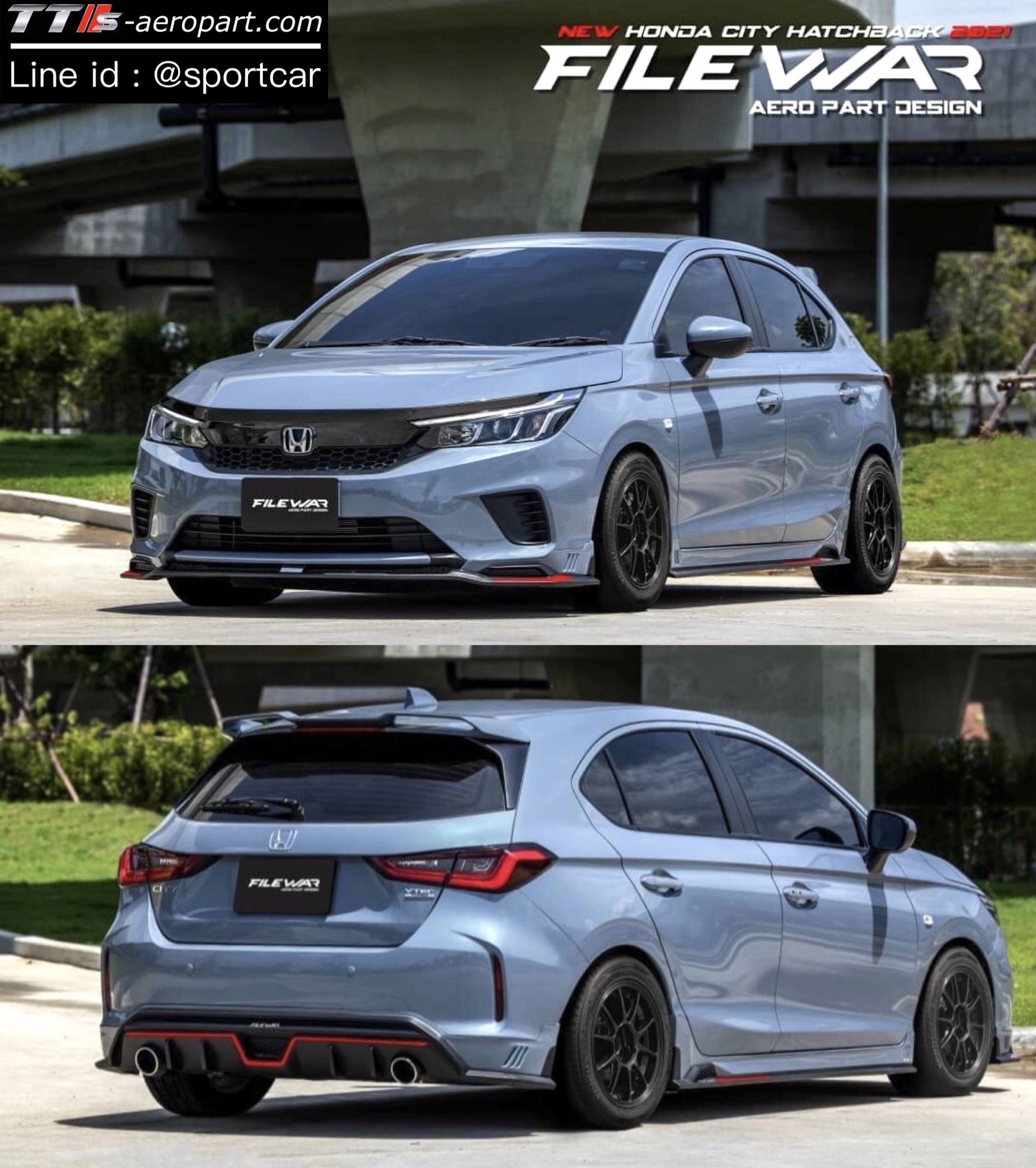 ชุดแต่ง City 5D Hatchback 2020 2021 2022 FileWar - สเกิร์ตรอบคัน city 5 ประตู ฮอนด้าซิตี้ แต่งสวย สเกิร์ต ของแต่ง City turbo