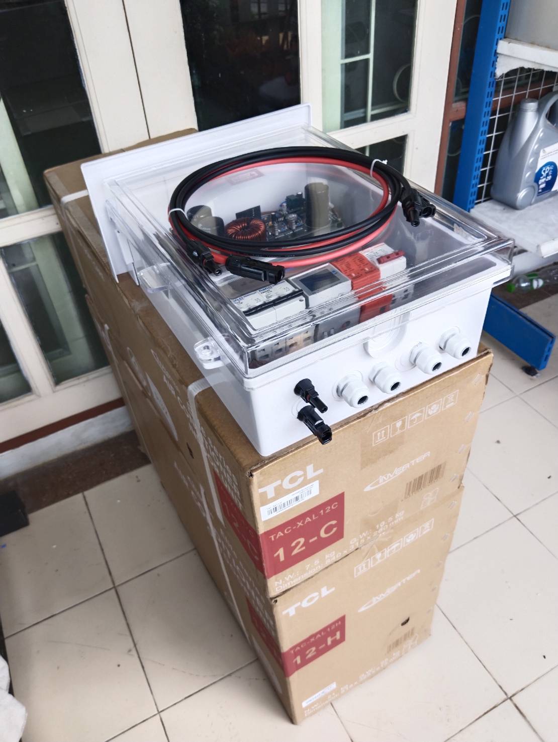 แอร์โซล่าเซลส์ 12000 ฺBTU + กล่อง Vdc link inverter + แผง 625 w 3 แผง + พร้อมติดตั้ง