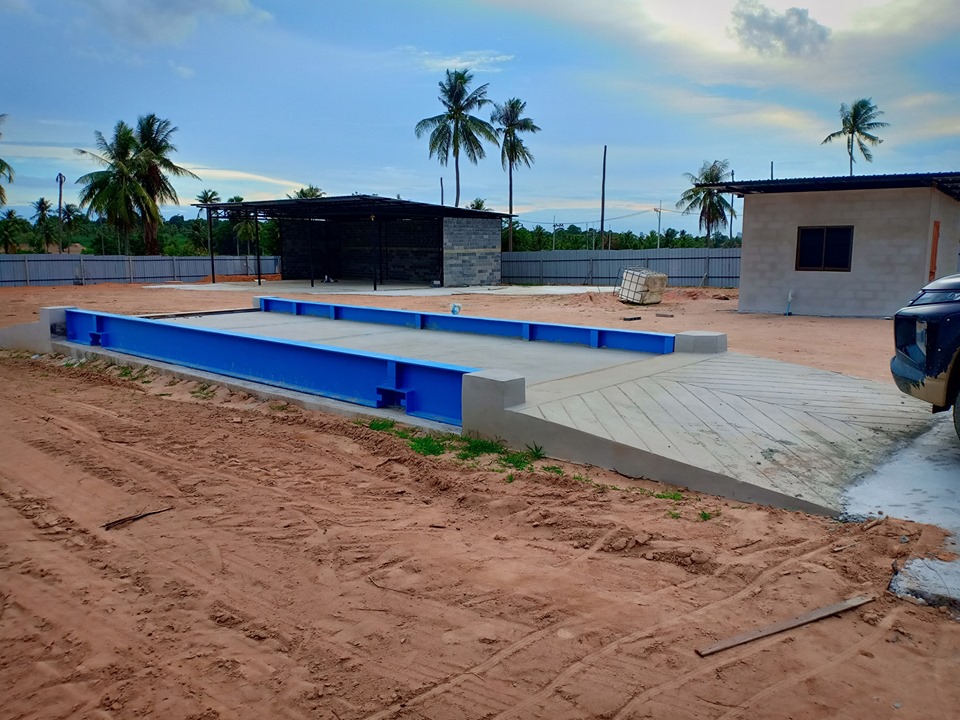เครื่องชั่งรถบรรทุกหน้าปูนแบบลอยขนาด3x8M