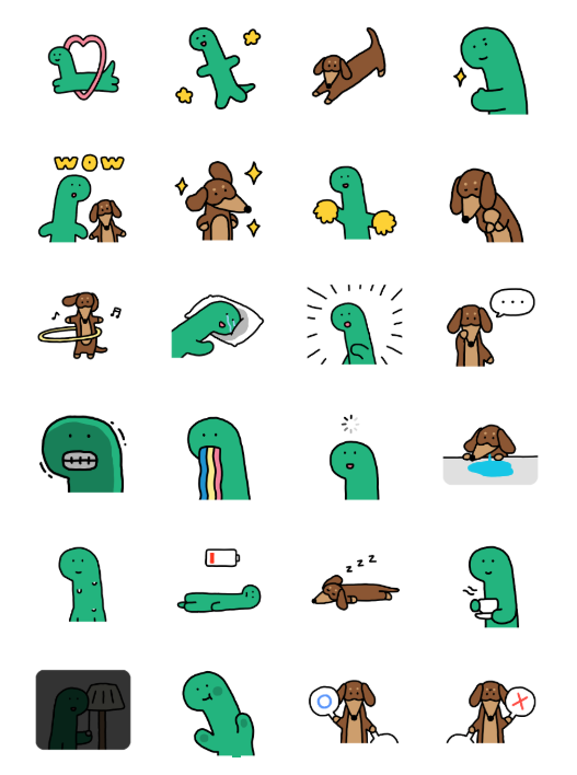 ขายสติกเกอร์ไลน์ Brachio and Woody Ver.2