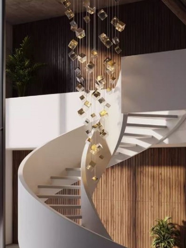 CT203A187 SOTMIA Celebrity stairwell long chandelier โคมระย้า โคมโถงบรรได