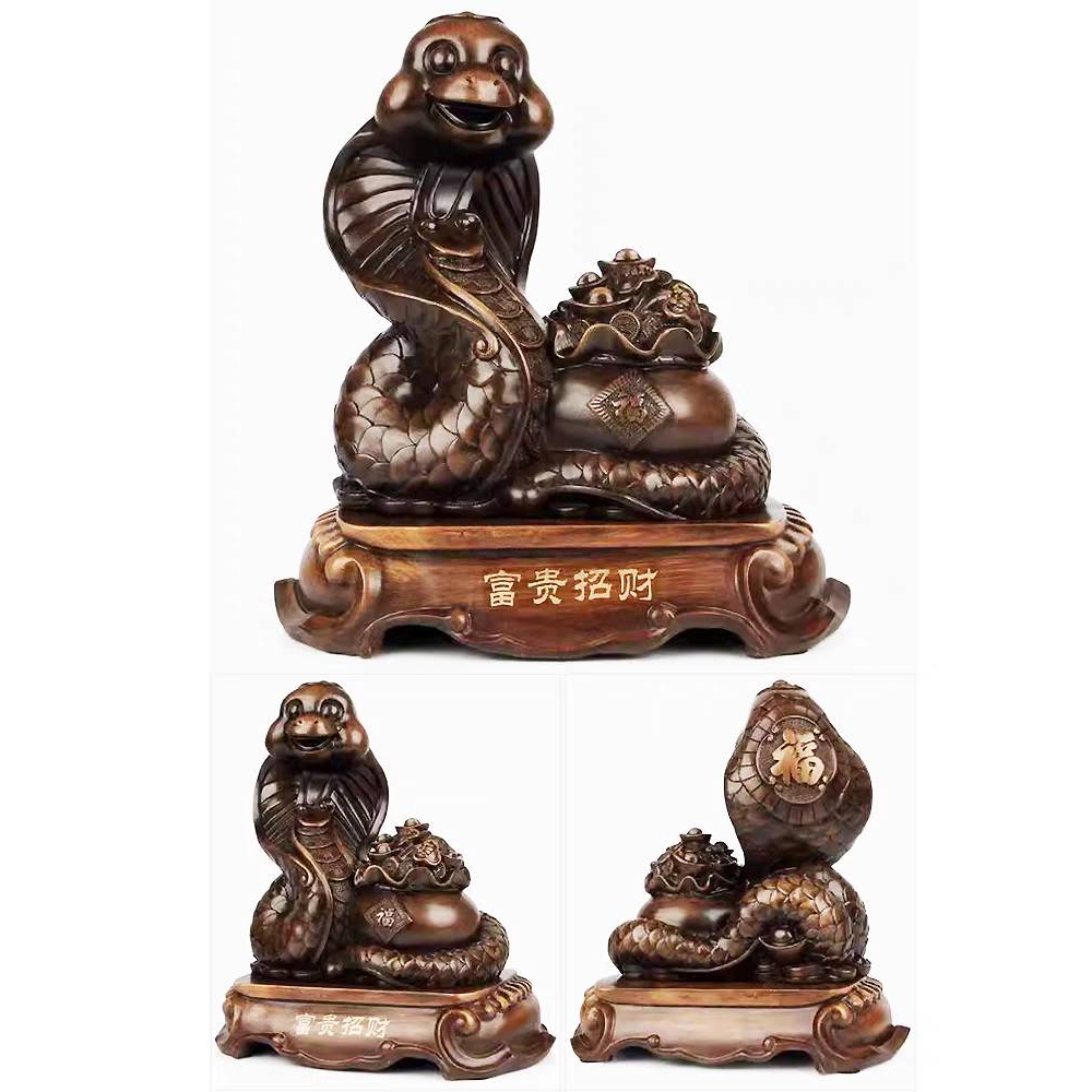 CT184B116 HAOYUN งูนักษัตรสีทอง โมเดลงู ของมงคล ของขวัญ