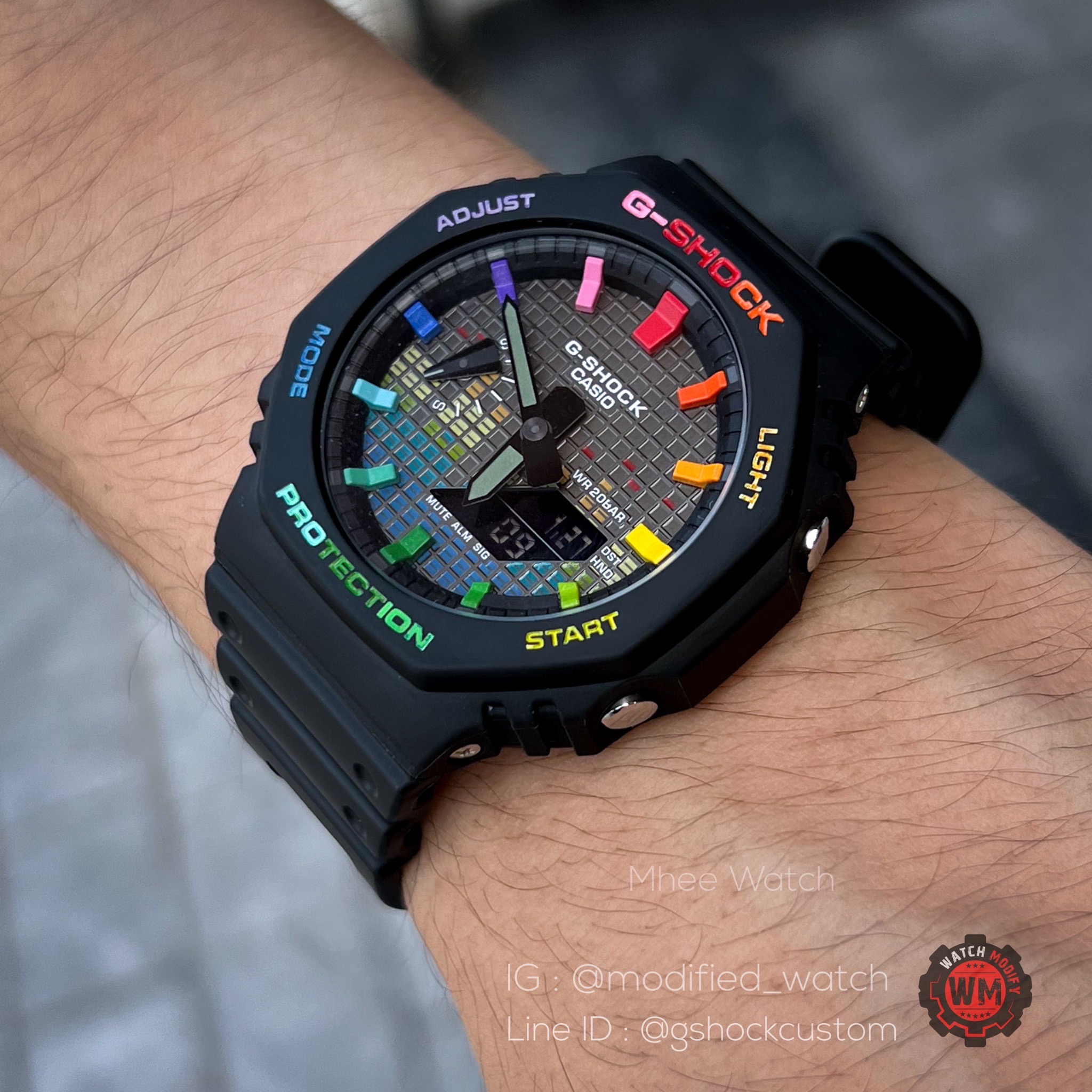 G-Shock Casioak Music Equalizer Rainbow Dial