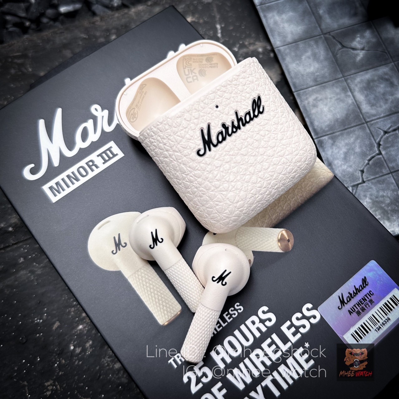 หูฟัง Marshall Minor III สีWhite Cream Limited ไม่เข้าไทย ต่างประเทศก็หายากมาก เสียงดีมาก