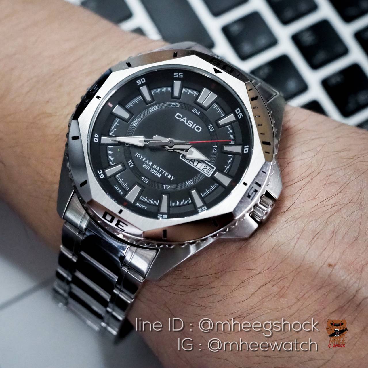 นาฬิกาผู้ชาย Casio Analog Black MTD serie