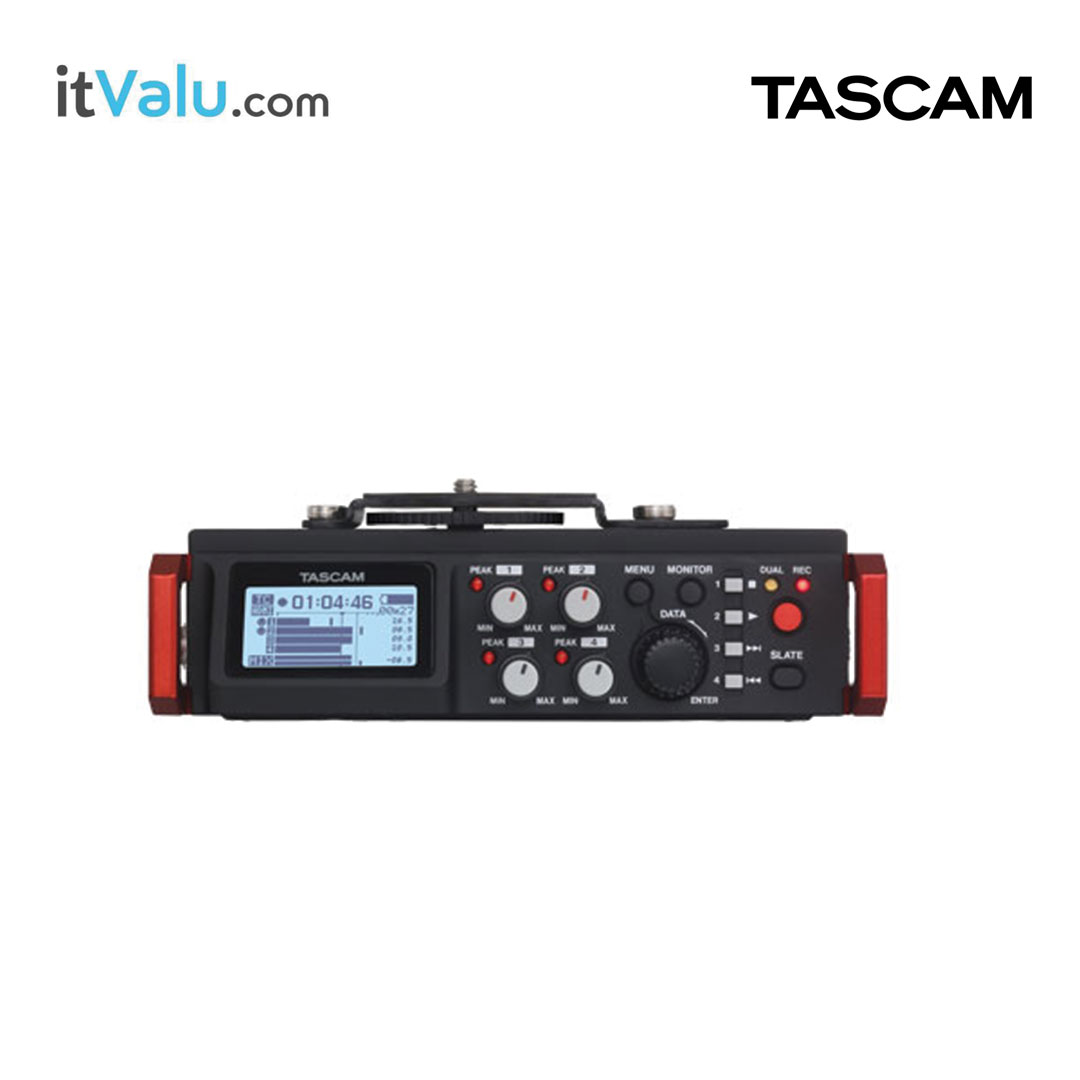 เครื่องบันทึกเสียงแบบพกพาสำหรับกล้อง DSLR TASCAM รุ่น DR-701D ขนาด169×57.3×113.5 mm