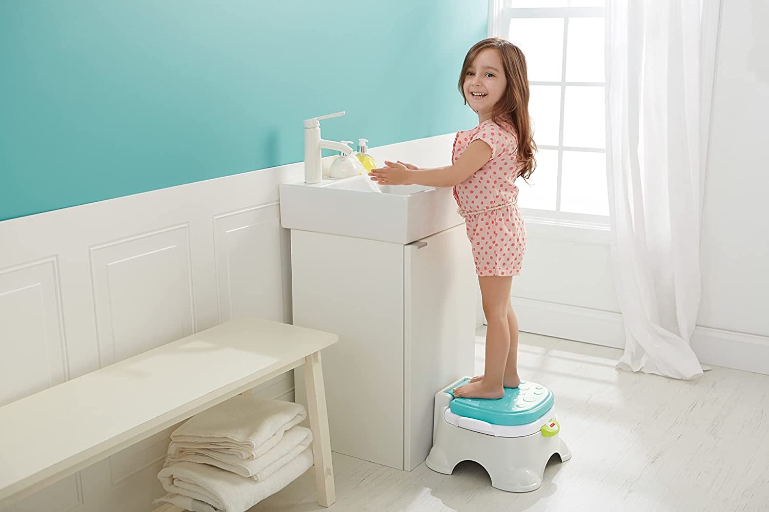 Fisher Price Royal Stepstool Potty - Blue กระโถนเด็กฝึกขับถ่าย