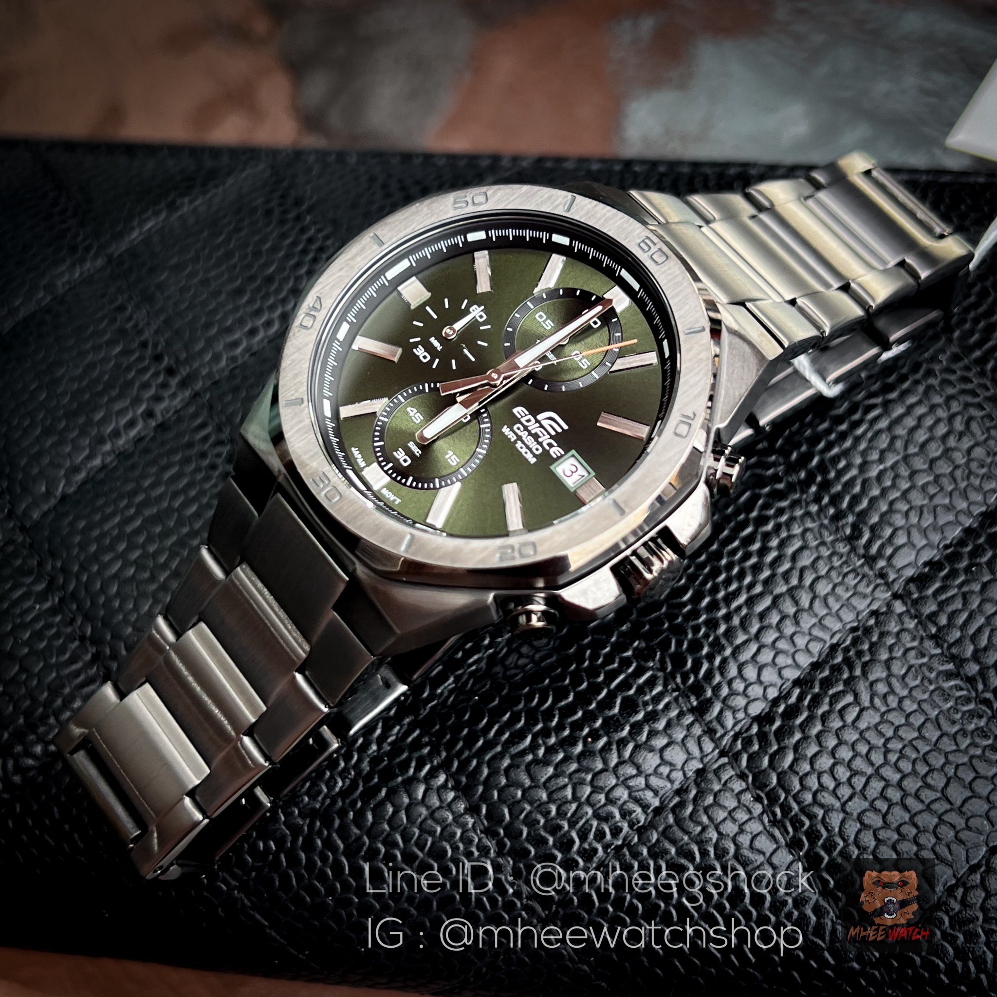 Edifice Gun Metal Green Dial The Most Premium