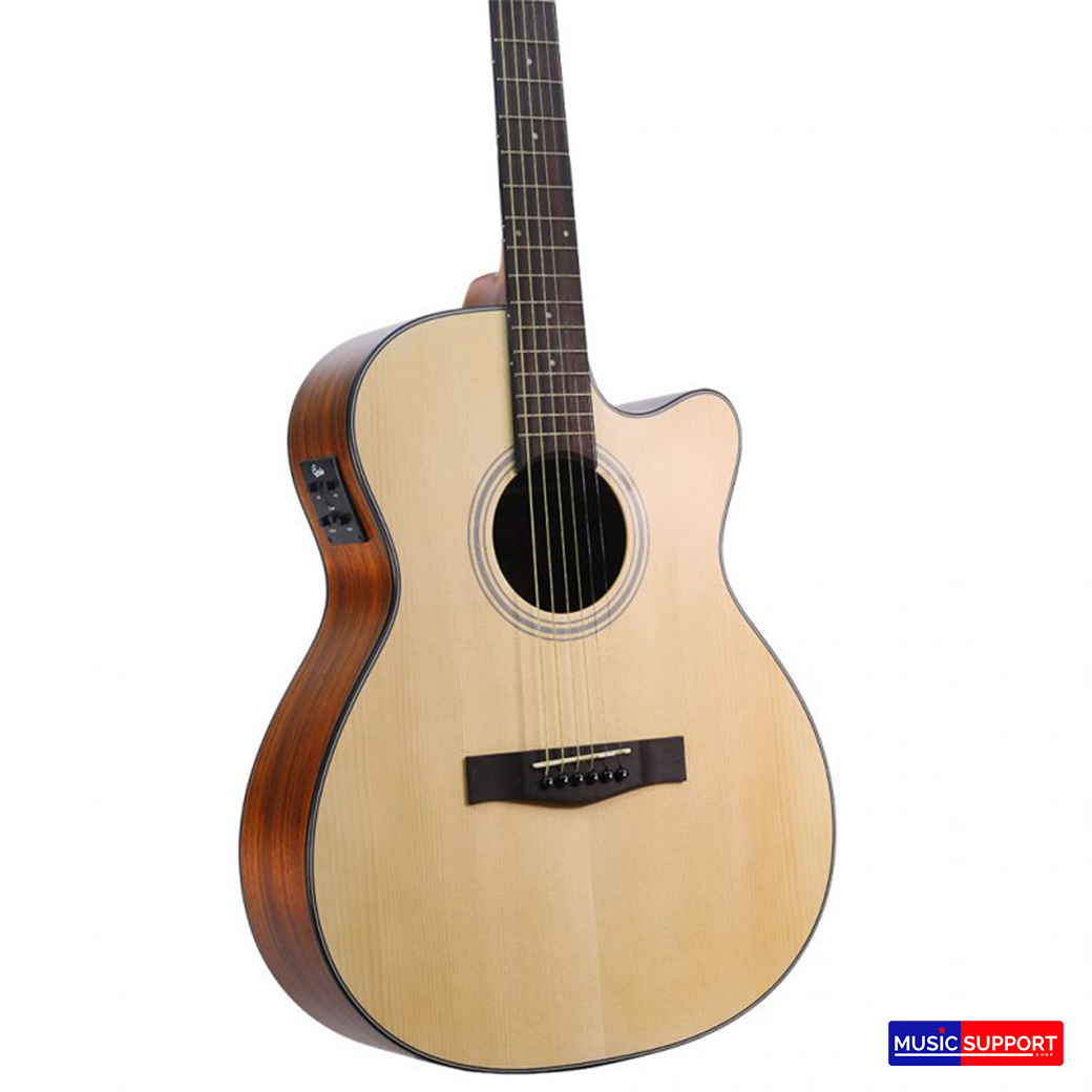 กีต้าร์โปร่งไฟฟ้า Gusta OM2CE