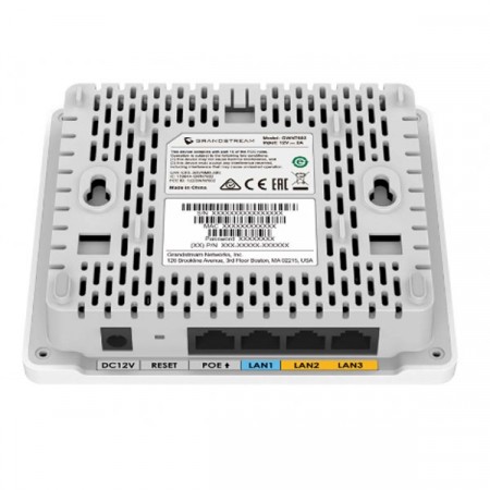 Grandstream GWN7602 Mid-Tier 2x2 WAVE-2 Wireless Access Point 1.17Gbps, 100 meters Coverage range 80 Wi-Fi client devices, GWN.Cloud