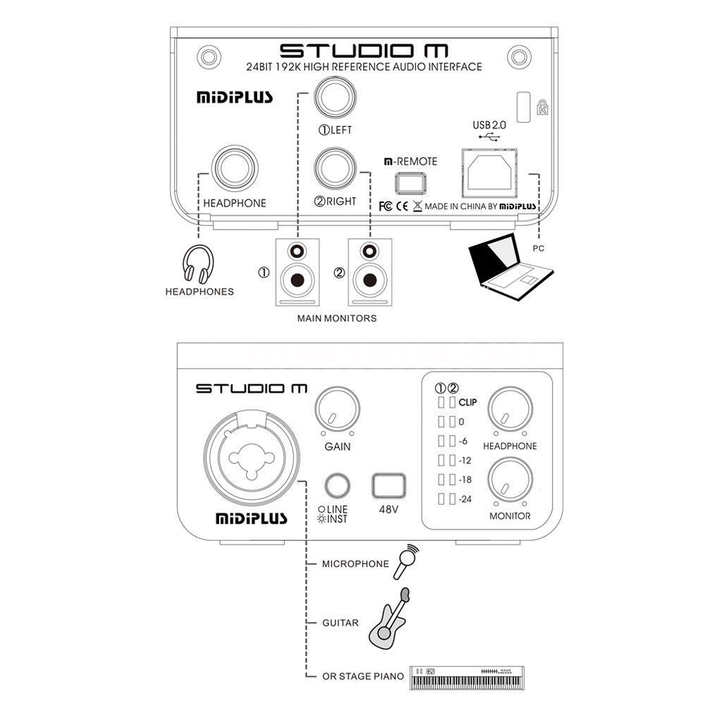 Midiplus Studio M ( 24 bit 192K Audio Interface )