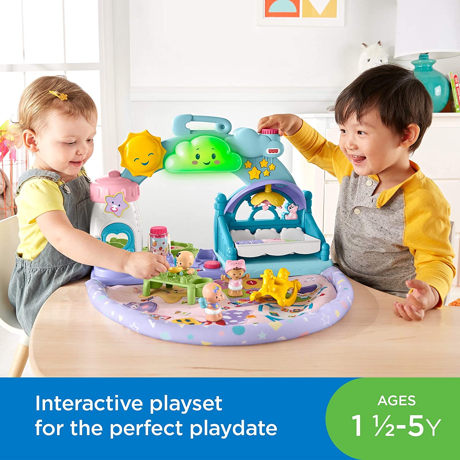 Fisher Price Little People 123 Babies Playdate ของเล่นบ้านตุ๊กตา ของเล่นเด็กเสริมพัฒนาการบทบาทสมมติ