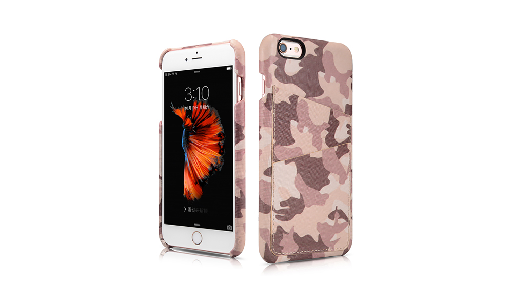 เคสหนัง iPhone 6 Plus/6S Plus แบรนด์ iCarer รุ่น Camouflage 6016 ทำจาก หนังวัว (Genuine leather)