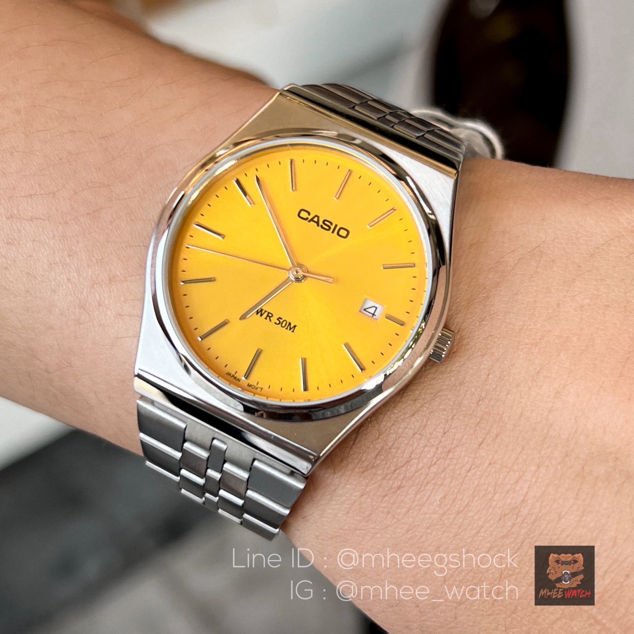 New Arrivals Casio OP Style Yellow Dial Stainless Steel Very Rare item