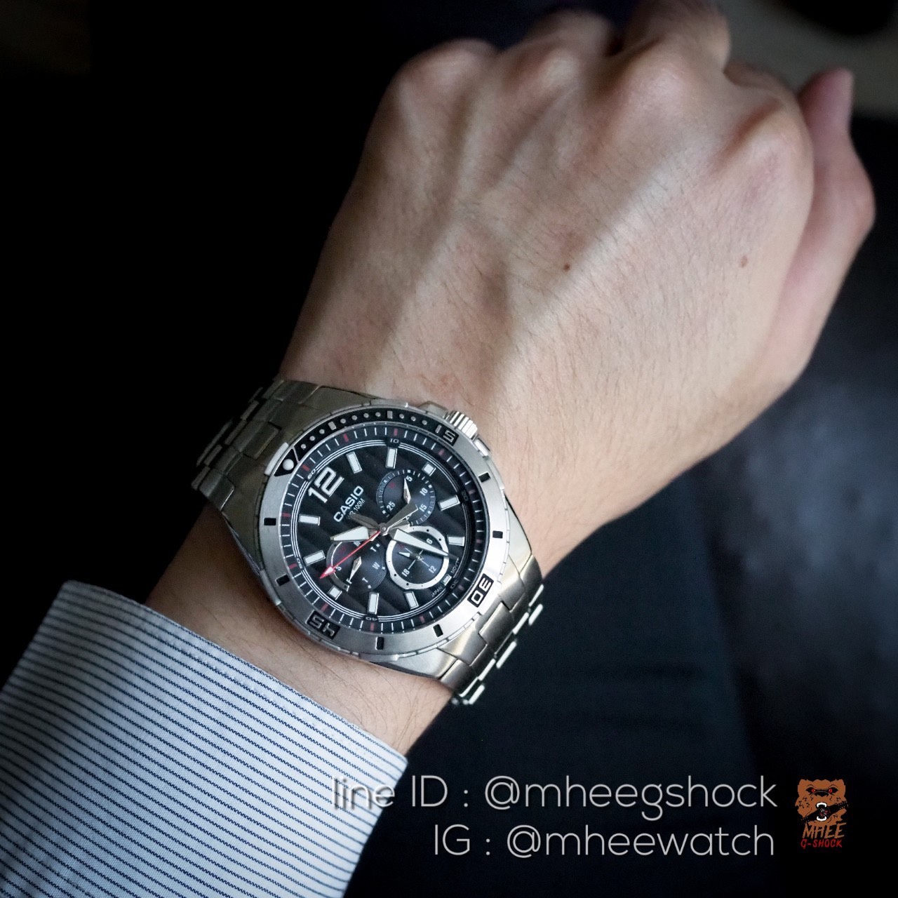 Casioหน้าโครโนกราฟ สายจิวเบอรี่(Rare item)