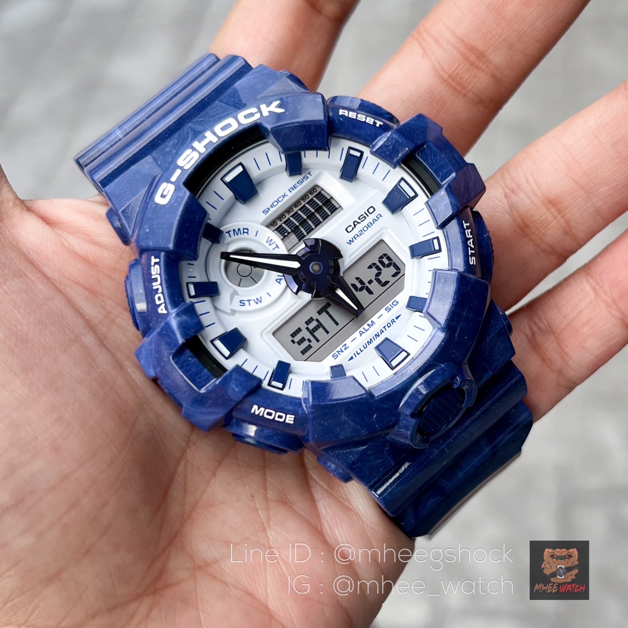 G-Shock Limited GA-700BWP-2A น้ำเงินคราม Special Edition ประกันศูนย์