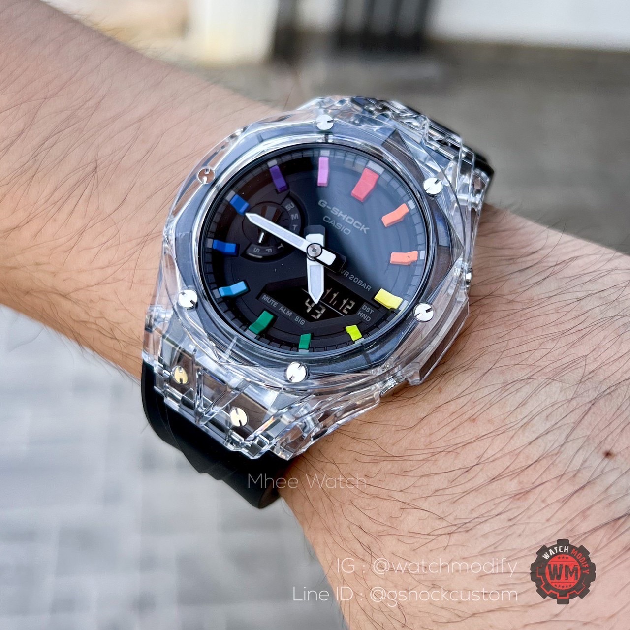 G-SHOCK Custom GA-2100 Hublot Style Jellybeans Rainbow