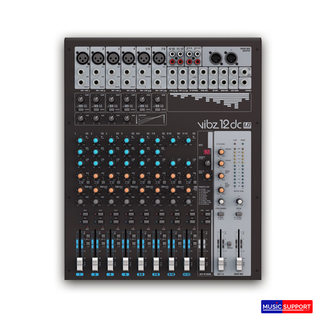 LD Systems VIBZ12DC 12 Channel Mixing Console with DFX and Compressor