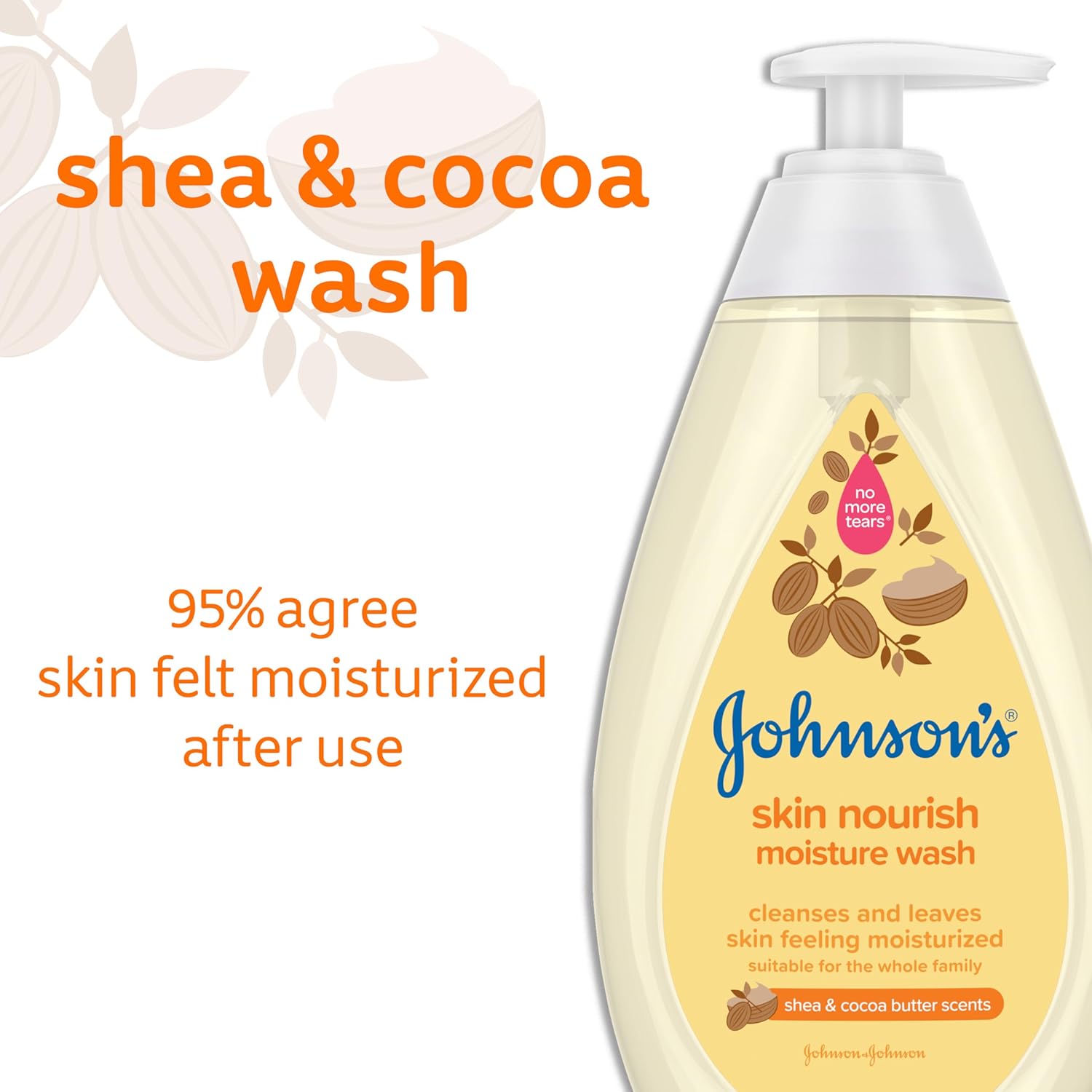Johnson's Skin Nourish Moisture Wash – Shea and Cocoa Butter Scents สบู่เหลวอาบน้ำเด็กกลิ่นเชียและโกโก้บัตเตอร์