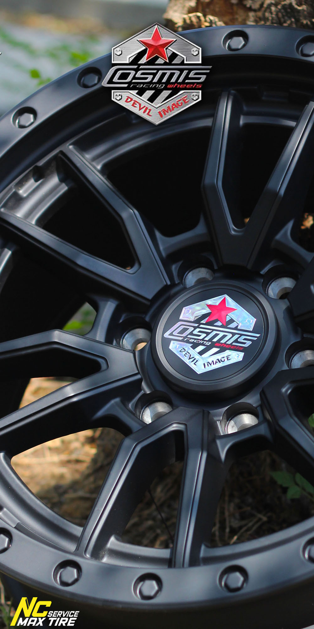 ล้อแม็กสวยๆ / ล้อแม็กออฟโรด / ล้อแม็กขอบ18 / Cosmis / DEVIL / VX-6 / OffRaod / 18x9.0 6H139.7 ET25 / ล้อแม็กสีดำด้านทั้งวง / NC