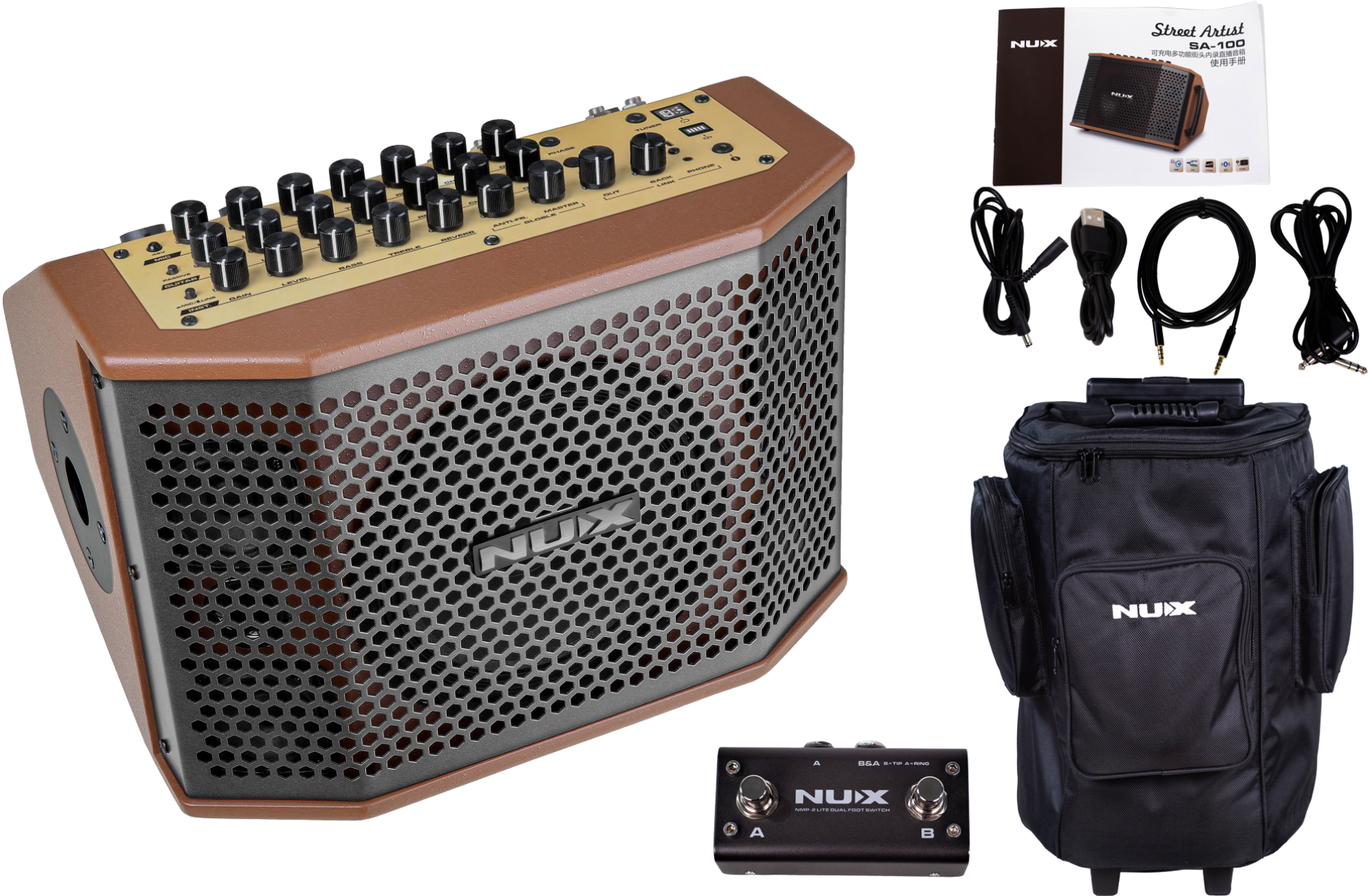 แอมป์กีตาร์โปร่ง NUX Acoustic Amp Street Artist SA-100