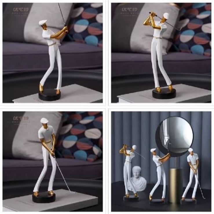 CT216C158 FAMITOSS โมเดลนักกีฬากอล์ฟ ตกแต่งห้องนั่งเล่น ถ้วยรางวัล, เครื่องประดับ ของขวัญ Golf