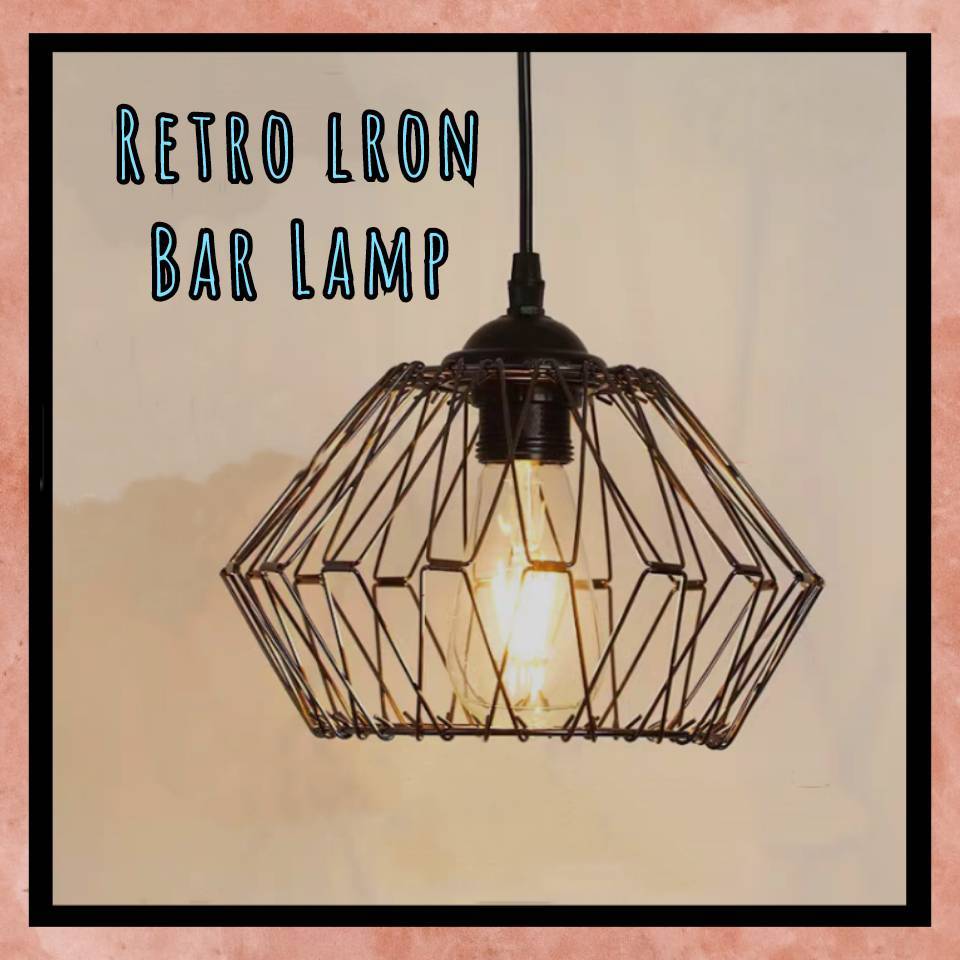 CT192A158 SOTMIA Retro Iron Bar Lamp โคมไฟแท่งเหล็กย้อนยุค โคมระย้าสไตล์อุตสาหกรรม