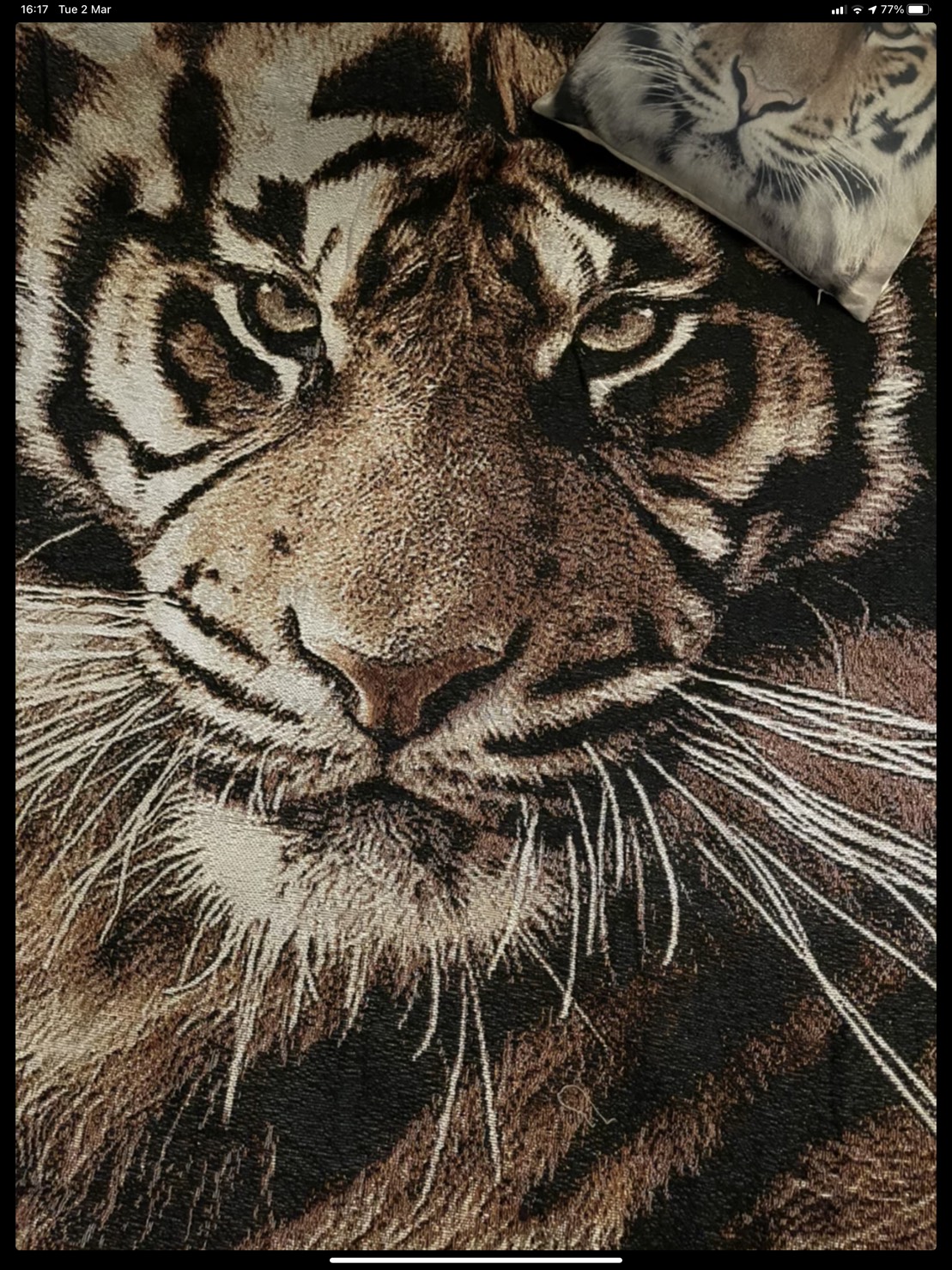 CT033F003 UTSUKUSHI ผ้าคลุมโซฟา ผ้าคลุมโต๊ะ ลายเสือ ผ้าคลุมเตียง ตกแต่งห้อง sofa cover chair cover bed cover