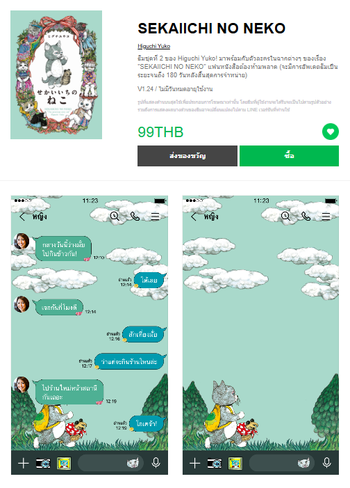 ขายธีมไลน์ SEKAIICHI NO NEKO