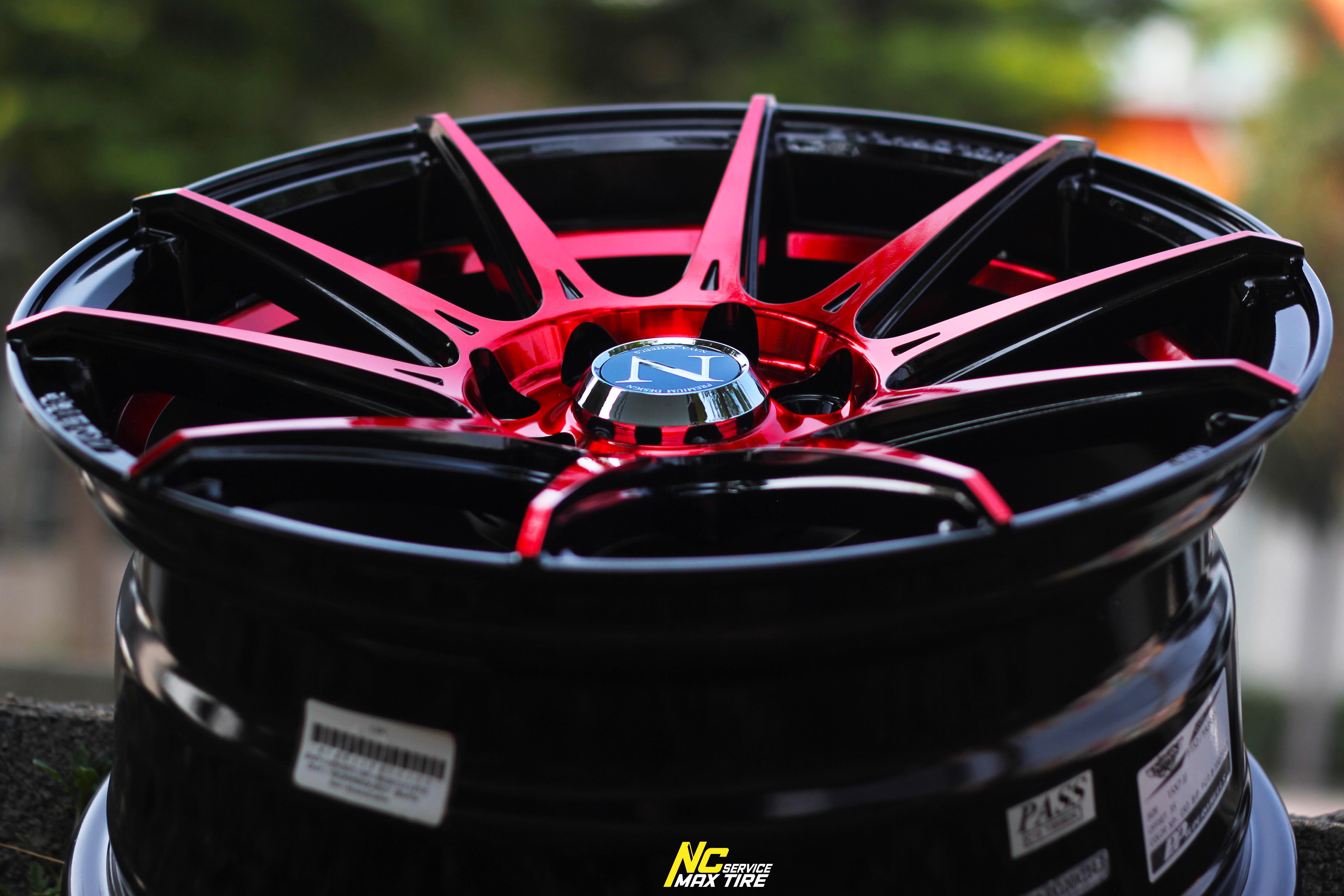 ล้อแม็กขอบ15 / Cosmis / NAYA / F-152 / ล้อแม็กสวยๆ / ล้อแม็กสีพิเศษ / ล้อแม็กรถเก๋ง / 15x7.0 4H100 ET35 / ล้อแม็กสำหน้าไดร์แดง+ใต้ท้องแดง / Custom Color