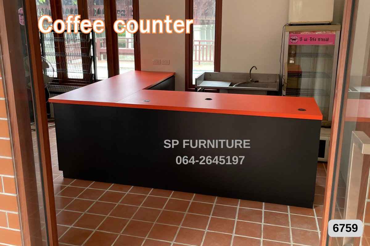 เคาน์เตอร์ทรงL เคาน์เตอร์คาเฟ่ เคาน์เตอร์กาแฟ