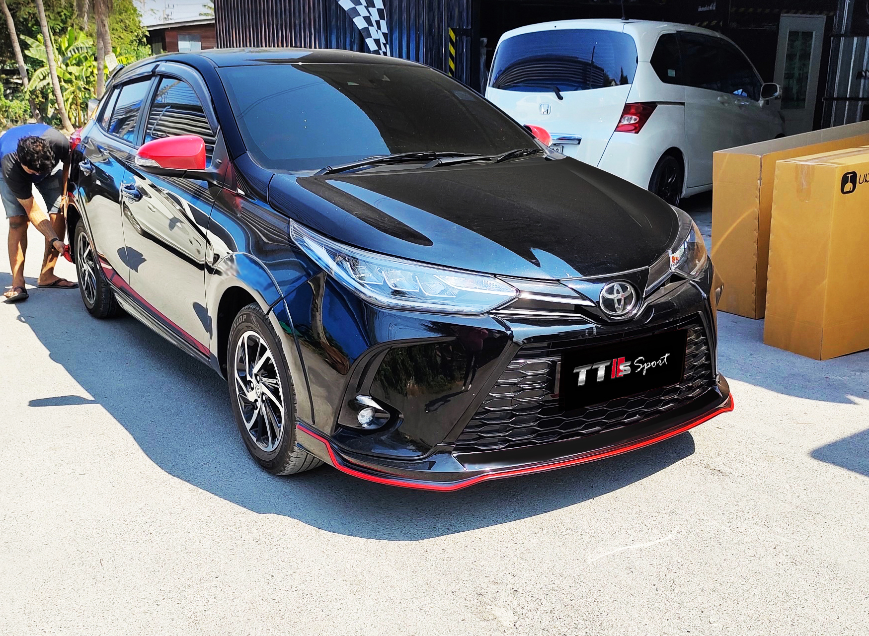 ชุดแต่ง Yaris Ativ 2021 2020 5 ประตู ลิ้น Damp TTS หน้า หลัง พร้อมชุดคิ้วล้อ, โตโยต้า ยาริส เอทีฟ แต่งสวย งานคุณภาพ ราคาไม่แรง