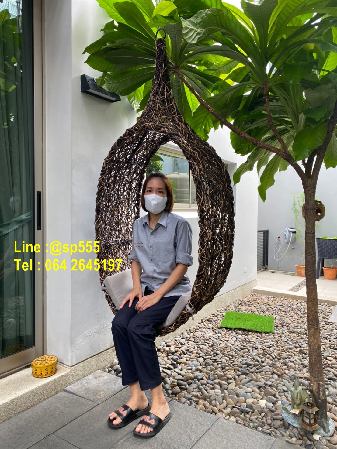 ชิงช้าหวายเทียม sw011 (คุณตูน)