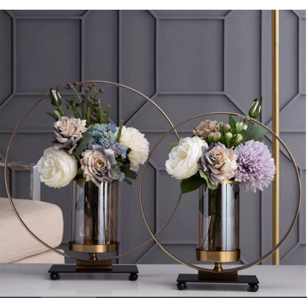 CT031E024 DECHOME Light Luxury Flower แจกันดอกไม้หรู แจกันดอกไม้โมเดิร์น แจกันดอกไม้แต่งบ้าน แจกันบนโต๊ะอาหาร แจกันดอกไม้ แจกันด