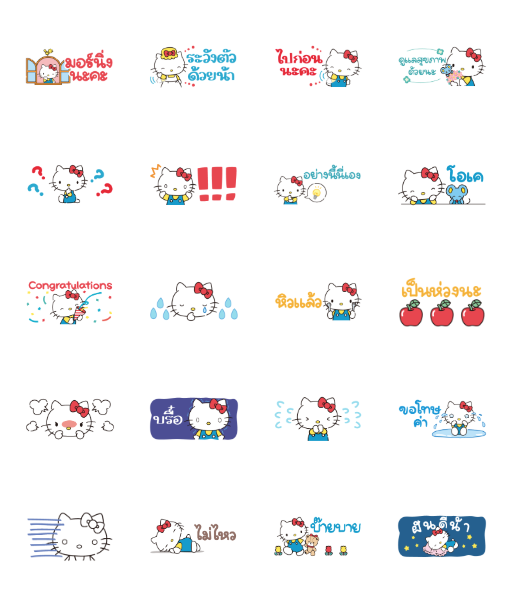 ขายสติกเกอร์ไลน์ เฮลโลคิตตี สติกเกอร์น้อย