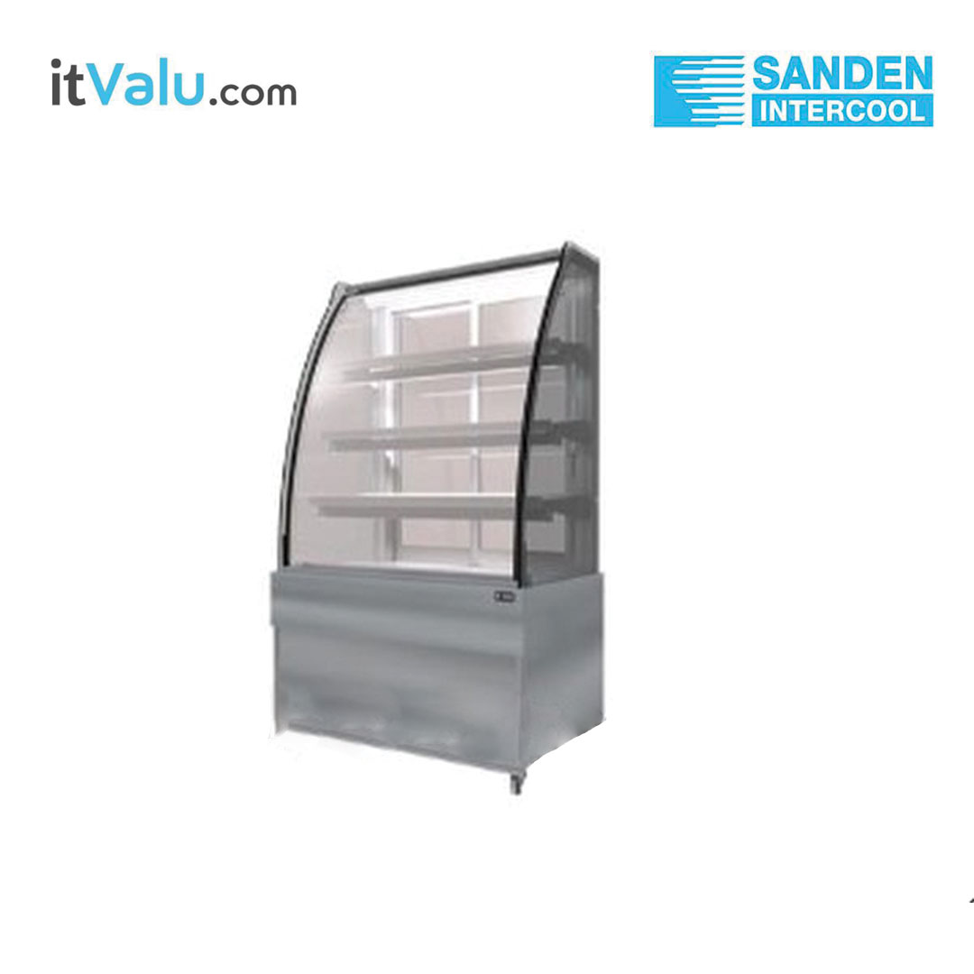 ตู้แช่เค้ก SANDEN กระจกโค้ง รุ่น SKK-0707Z ความจุ 300 ลิตร กว้าง 70 ซม. ลึก 73 ซม. สูง 132.5 ซม. รับประกันความเย็น 1 ปี รับประกันคอมเพรสเซอร์ 1 ปี