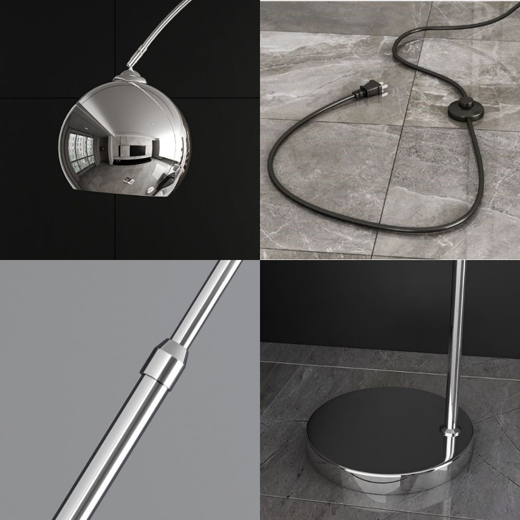 CT168A103 SOTMIA โคมไฟ โคมไฟตั้งพื้น โคมไฟสีเงิน โคมไฟโมเดิร์น