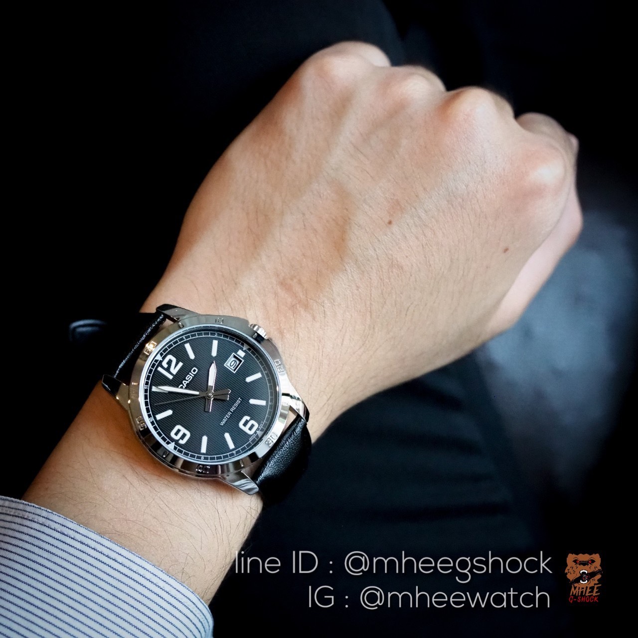 Casio Leatherหน้าPam Black Color