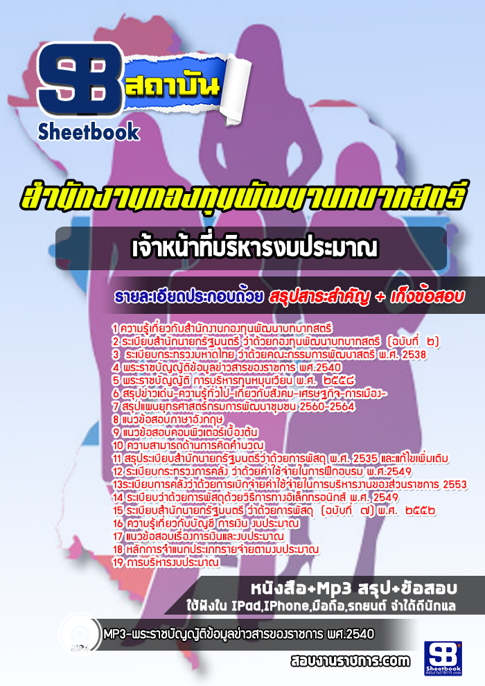 แนวข้อสอบ เจ้าหน้าที่บริหารงบประมาณ สำนักงานกองทุนพัฒนาบทบาทสตรี