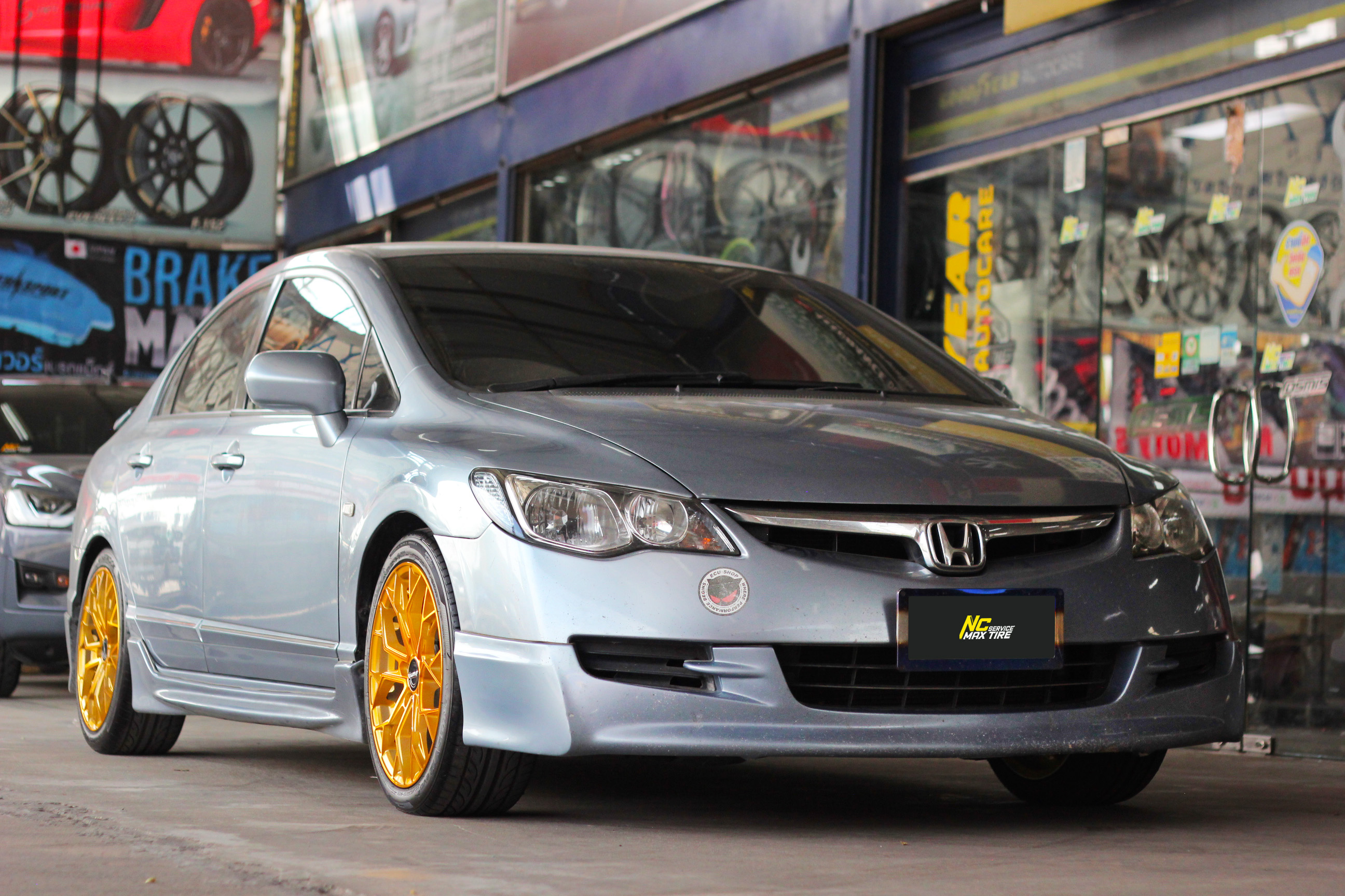 Honda Civic / NAYA ALPHA-3 / 17x7.5 5H114.3 ET40 / ล้อแม็กสีทองทั้งวง / Custom Color / ล้อแม็กขอบ17