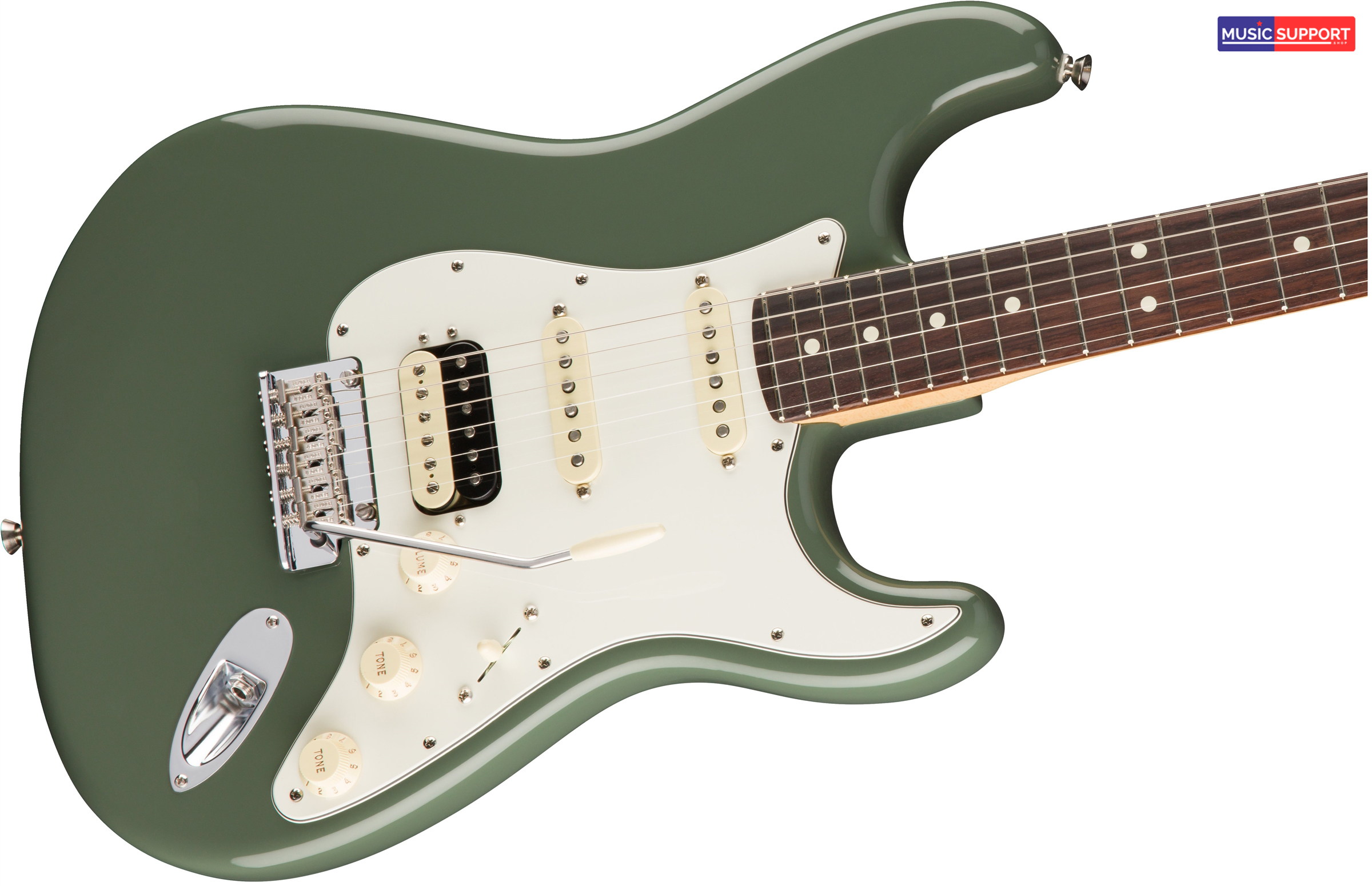 Fender American Professional Strat HSS SHAW MN Antique Olive