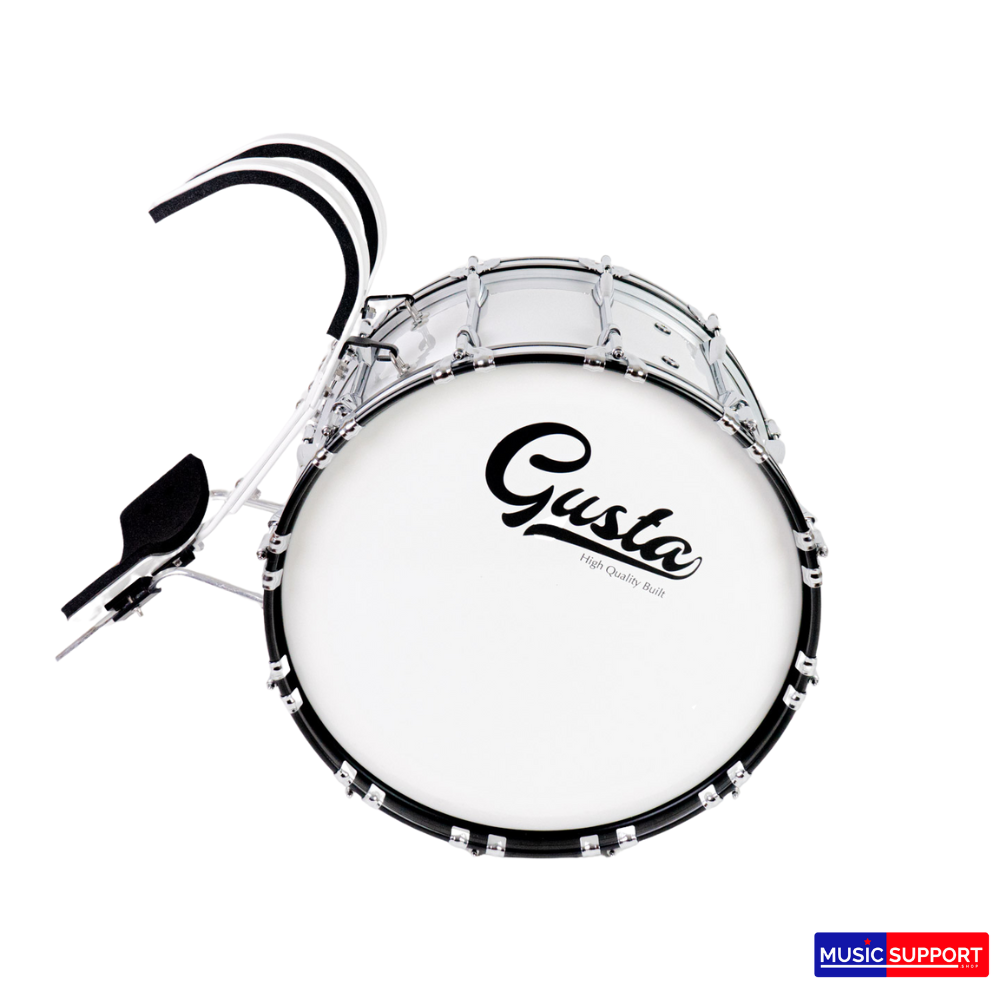กลองใหญ่มาร์ชชิ่ง Gusta 22-26 นิ้ว 12 หลัก พร้อมชุดสะพาย